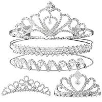 Algopix Similar Product 7 - Teenitor Crown 5pcs Tiaras for Women
