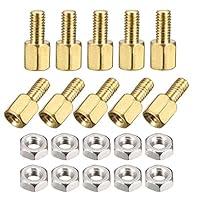 Algopix Similar Product 5 - uxcell M3x5mm6mm MaleFemale Brass Hex
