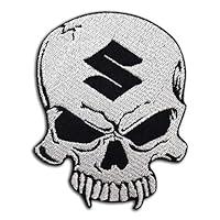 Algopix Similar Product 10 - Suzuki Skull Embroidered Patch Iron