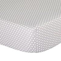 Algopix Similar Product 13 - Grey Confetti Dot Fitted Crib Sheet 