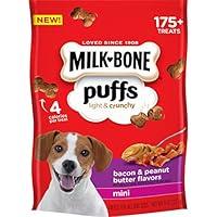Algopix Similar Product 1 - MilkBone Puffs Dog Treats Bacon 