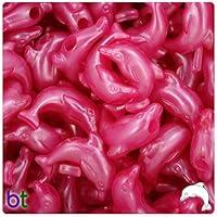 Algopix Similar Product 13 - BeadTin Hot Pink Pearl 25mm Dolphin
