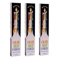 Algopix Similar Product 15 - Color Drip Candles 3Pack 6 candles