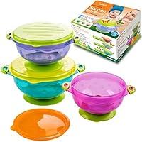 Algopix Similar Product 7 - Baby Bowls and Matching Lids  Suction