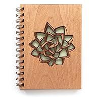 Algopix Similar Product 3 - Succulent Wood Journal Notebook