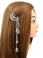 Algopix Similar Product 9 - QTMY Moon Rhinestone Tassel with