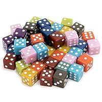 Algopix Similar Product 1 - 50Pack Solid 6Sided Game Dice 10