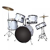 Algopix Similar Product 5 - New Silver Drum Set 5 PC Complete Adult