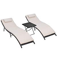 Algopix Similar Product 15 - Homall 3 Pieces Patio Chaise Lounge