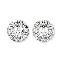 Algopix Similar Product 17 - 14k White Gold Diamond Earring Jackets