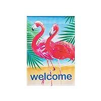 Algopix Similar Product 10 - Seasonal Accents Flamingo Garden Flag 