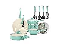 Algopix Similar Product 6 - GreenLife Soft Grip 16 Piece Cookware
