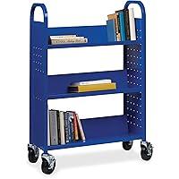 Algopix Similar Product 3 - Lorell SingleSided Steel Book Cart