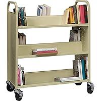 Algopix Similar Product 2 - Lorell Double-Sided Book Cart, Putty
