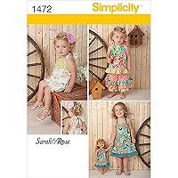 Algopix Similar Product 2 - Simplicity 1472 18 Doll and Toddlers