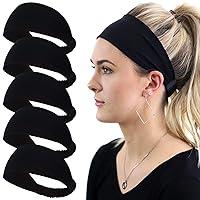 Algopix Similar Product 20 - Calbeing Black Workout Headband for