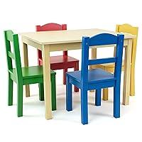 Algopix Similar Product 5 - Humble Crew Kids Wooden Table and 4