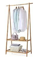 Algopix Similar Product 15 - Finnhomy Bamboo Clothes Rack Portable