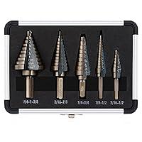 Algopix Similar Product 3 - ZELCAN Step Drill Bits HSS 5PCS