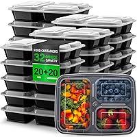 Algopix Similar Product 19 - Ez Prepa 20 Pack 32oz 3 Compartment
