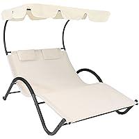 Algopix Similar Product 17 - Sunnydaze Outdoor Double Chaise Lounge