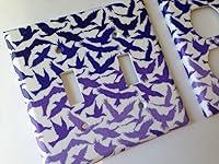 Algopix Similar Product 18 - Purple Ombre Birds Light Switch Cover