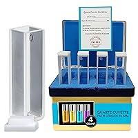 Algopix Similar Product 15 - Fused Quartz Cuvette 4 Pack 10 mm