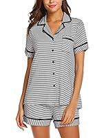 Algopix Similar Product 8 - Ekouaer Pajamas Soft Striped Womens