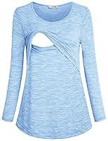Algopix Similar Product 7 - BAIKEA Light Blue Nursing Top Women