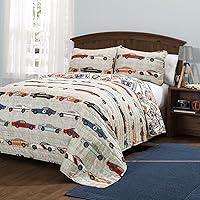 Algopix Similar Product 13 - Lush Decor Race Car Kids 3Piece Quilt