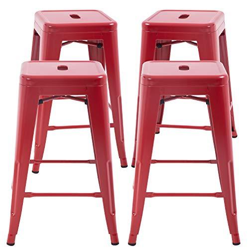 Algopix Similar Product 15 - FDW Metal Bar Stools Set of 4 Counter