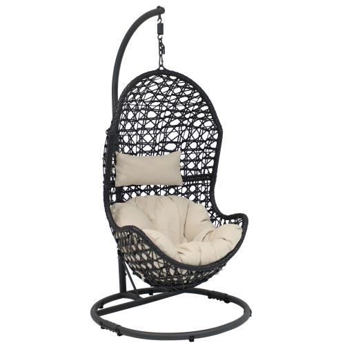 Algopix Similar Product 3 - Sunnydaze Cordelia Hanging Egg Chair
