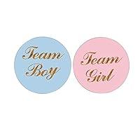 Algopix Similar Product 16 - 80 PCS Gold Gender Reveal Stickers Team