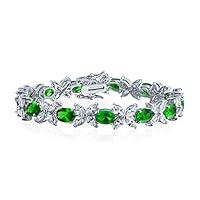 Algopix Similar Product 10 - Bling Jewelry Green White Marquise Oval