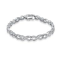 Algopix Similar Product 7 - Infinity Symbol CZ Link Love Tennis