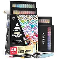 Algopix Similar Product 19 - ARTEZA Real Brush Pens 48 Watercolor